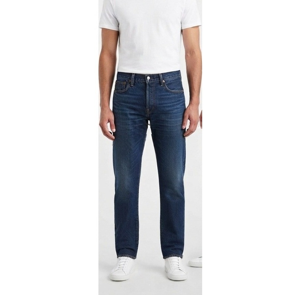 Levi's 505 Mens Jeans 34x34 Dark Wash Straight Leg Cotton Denim Pants